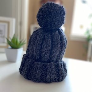Wool Hand Knit Hat w/w out Pom Pom